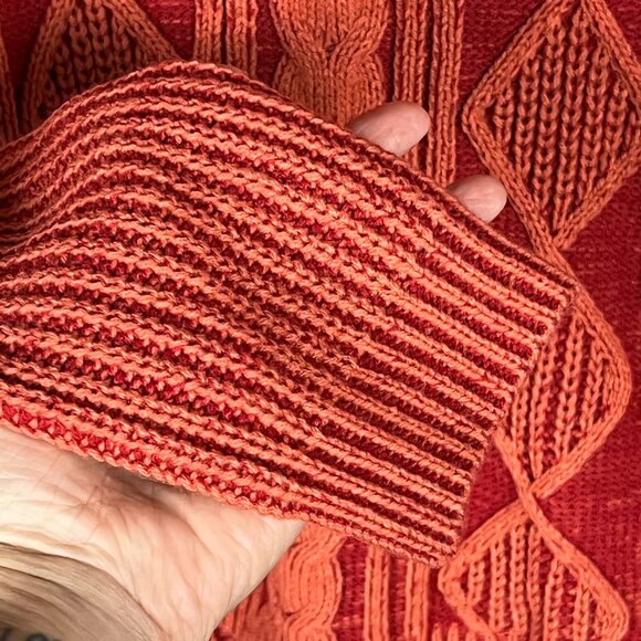 NWT Orange Cable Knit Sweater - Picture 4 of 6